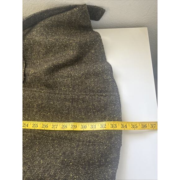 Steve Madden Tweed Peplum Trench Coat — Double-Breasted Belted Women’s Medium - Picture 11 of 12